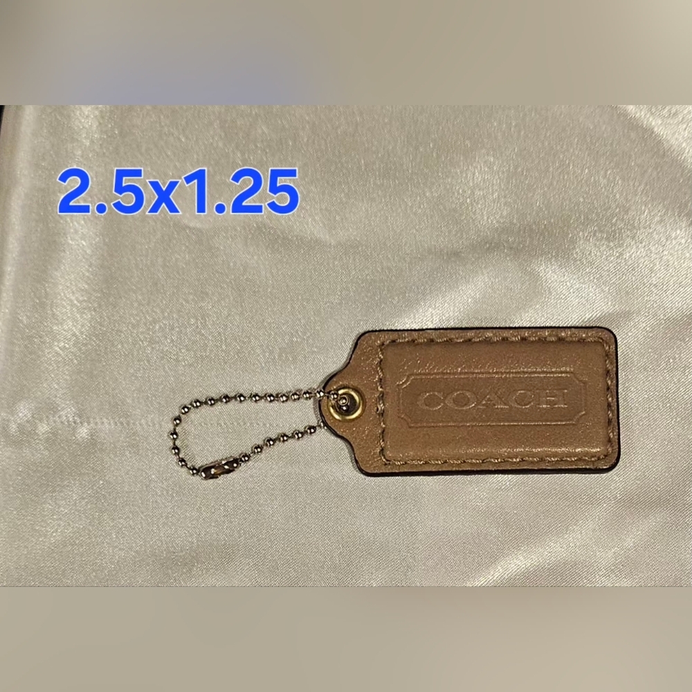 Coach Beige Leather Hangtag